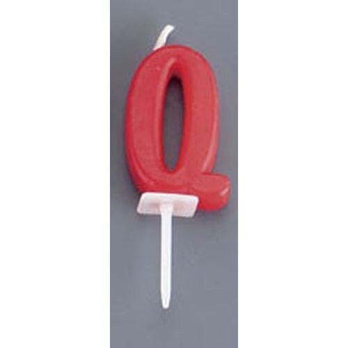 アルファベットキャンドル パステル Q