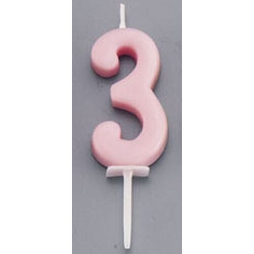 ナンバーキャンドルパステル 3番