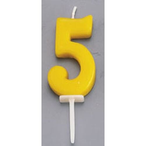 ナンバーキャンドルパステル 5番