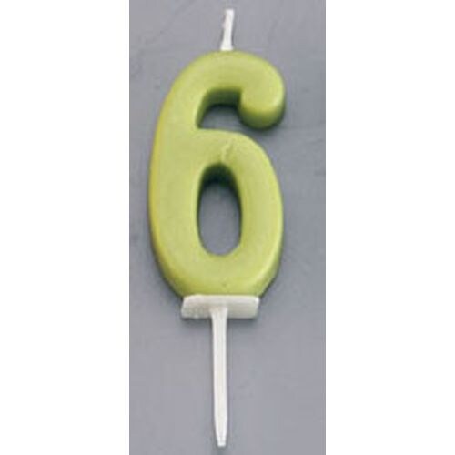 ナンバーキャンドルパステル 6番