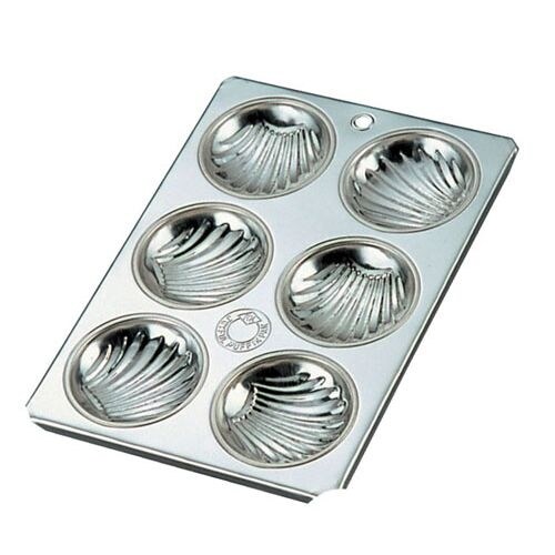 ブリキ マフィン型 貝型 6カップ