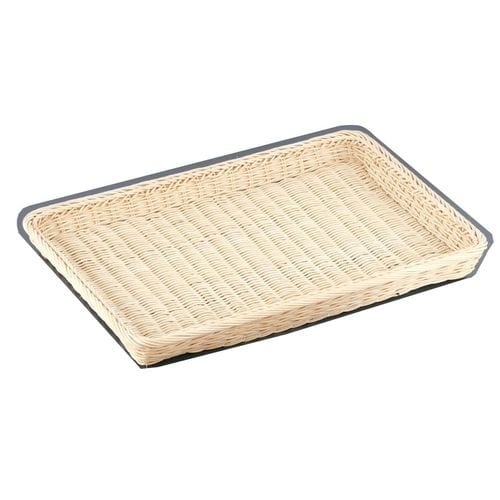 籐 浅型パンカゴ 42号 白 16−732W