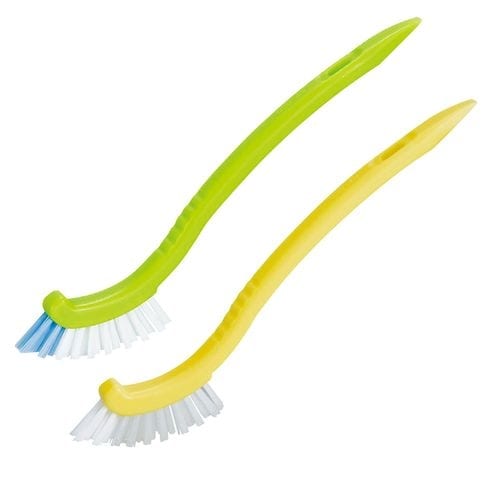 すみまで洗えるちょこちょこブラシ (2色組)