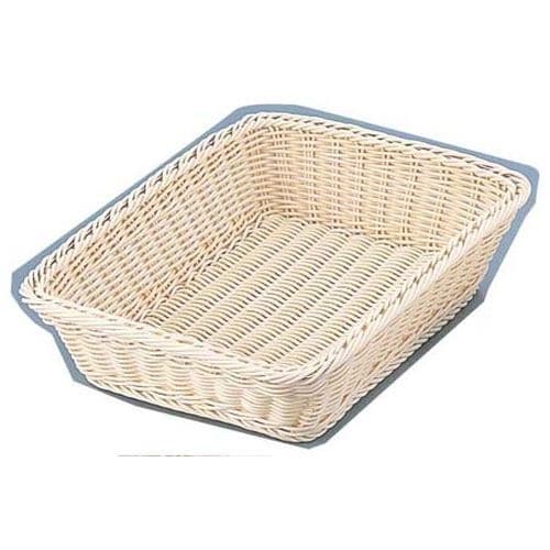 樹脂バスケット 角長 91−005A 30cm 白