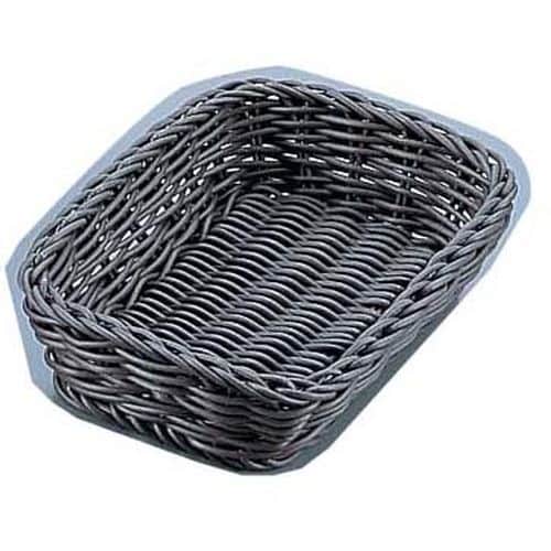 樹脂バスケット 角長 91−005C 30 こげ茶