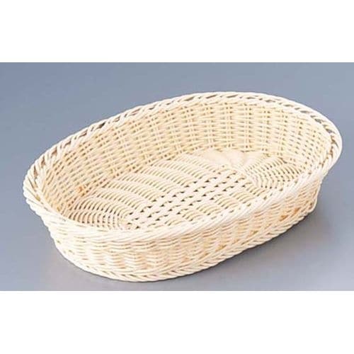 樹脂バスケット 小判 91−008A 30cm 白