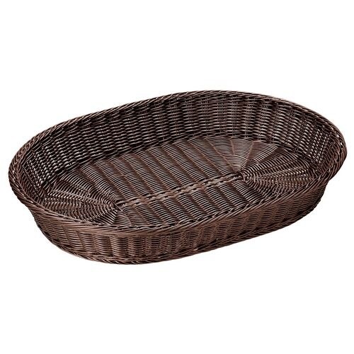 樹脂バスケット 小判 91−085C 45 こげ茶