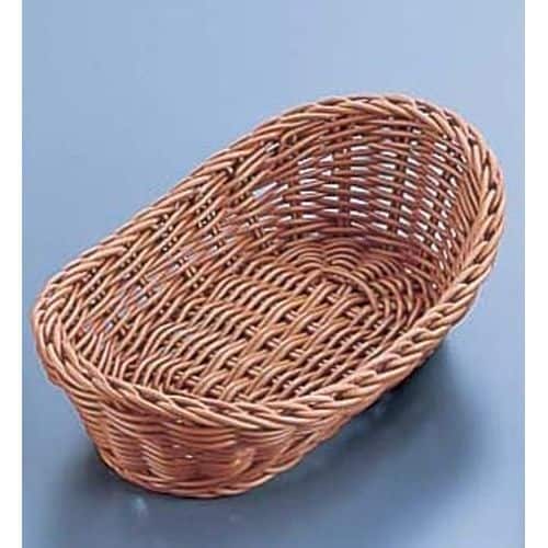 樹脂バスケット 舟型 91−010B 30cm 茶