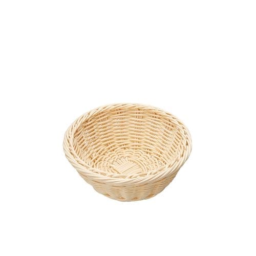 樹脂バスケット 丸型 白 91−081A