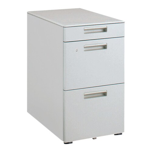 GTワゴン3段深型ペントレー引出付シリンダー銀