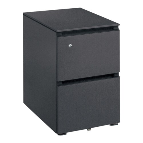 GXワゴン2段引出しシリンダー黒