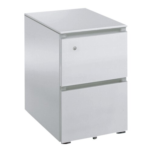 GXワゴン2段引出しシリンダー銀