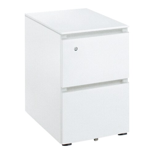 GXワゴン2段引出しシリンダー白