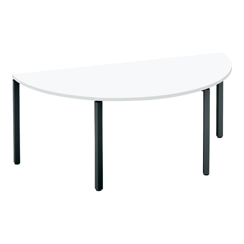 ワークフィット半円MA脚W180D90黒W