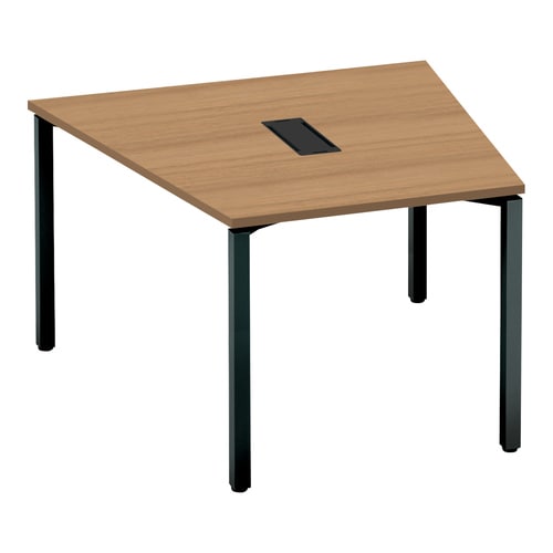 ワークフィット台M配線箱付A脚122118.5黒M