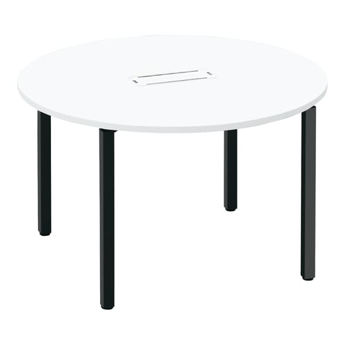 ワークフィット円M配線箱付A脚W120D120黒W