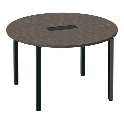 ワークフィット円M配線箱付A脚W120D120黒B