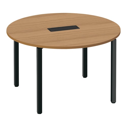 ワークフィット円M配線箱付A脚W120D120黒M