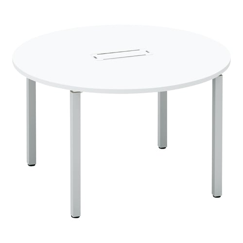 ワークフィット円M配線箱付A脚W120D120銀W