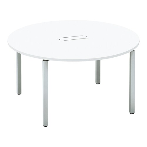 ワークフィット円M配線箱付A脚W140D140銀W