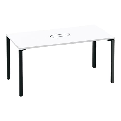 ワークフィット角M配線箱付A脚W150D75黒W