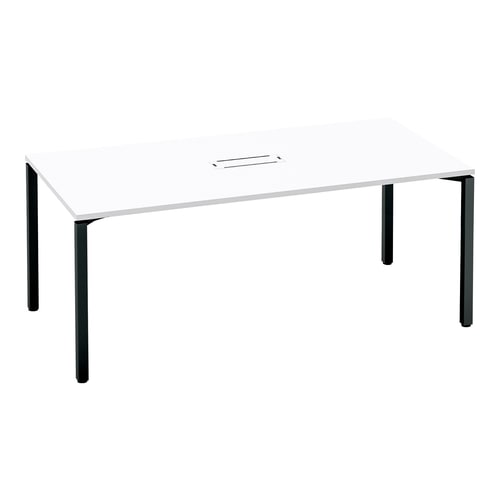 ワークフィット角M配線箱付A脚W180D90黒W