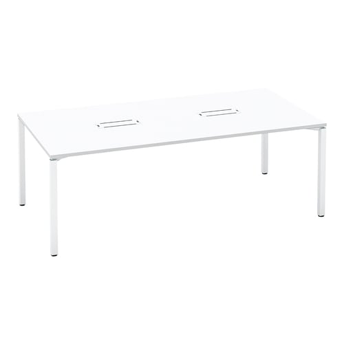 ワークフィット角M配線箱付A脚W210D105白W