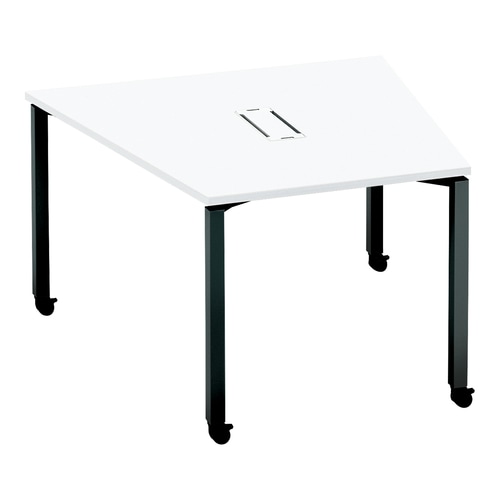 ワークフィット台M配線箱付C脚122118.5黒W