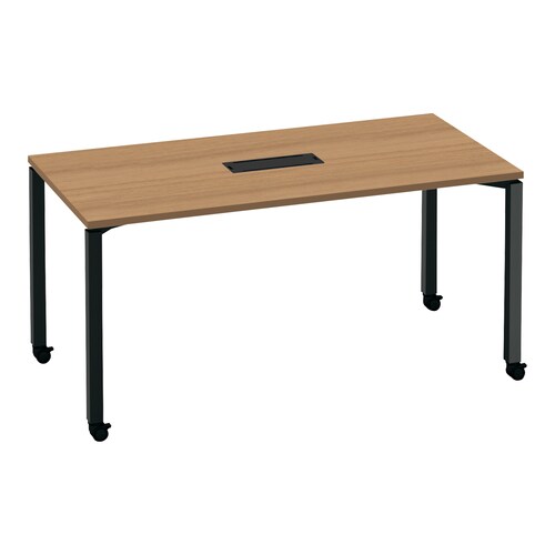 ワークフィット角M配線箱付C脚W150D75黒M