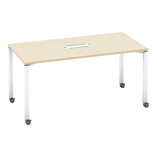 ワークフィット角M配線箱付C脚W150D75白N