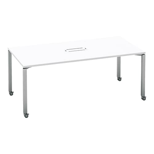 ワークフィット角M配線箱付C脚W180D90銀W