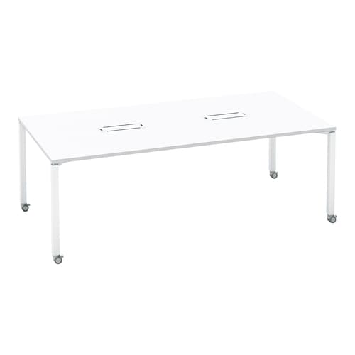 ワークフィット角M配線箱付C脚W210D105白W