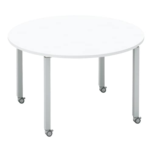 ワークフィット円M配線箱無C脚W120D120銀W