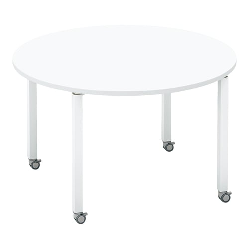 ワークフィット円M配線箱無C脚W120D120白W