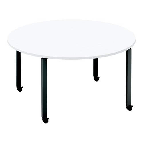 ワークフィット円M配線箱無C脚W140D140黒W