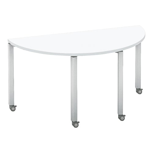 ワークフィット半円MC脚W140D70銀W