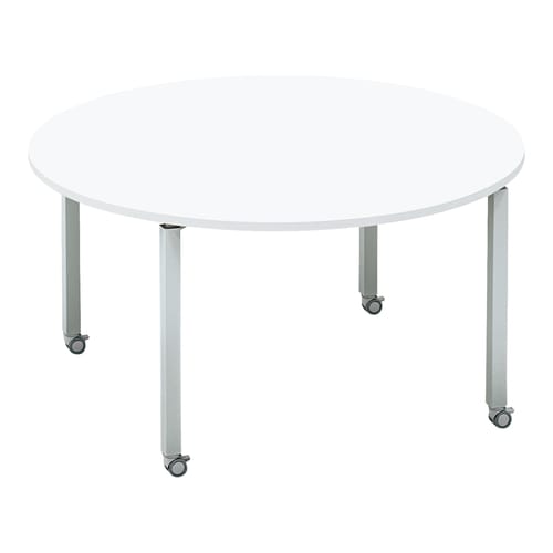 ワークフィット円M配線箱無C脚W140D140銀W