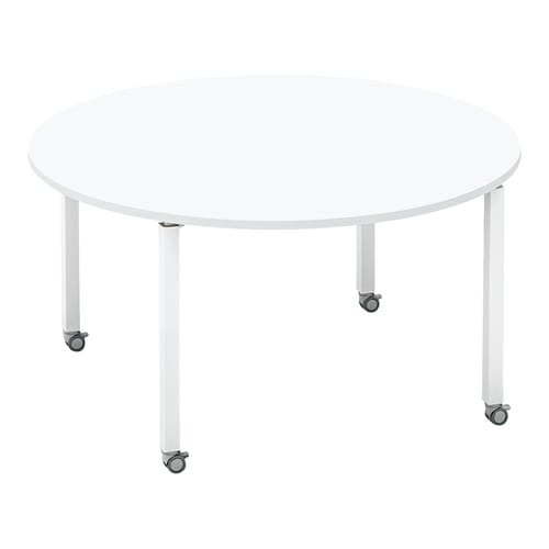 ワークフィット円M配線箱無C脚W140D140白W