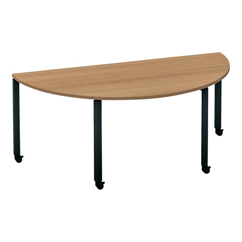 ワークフィット半円MC脚W180D90黒M