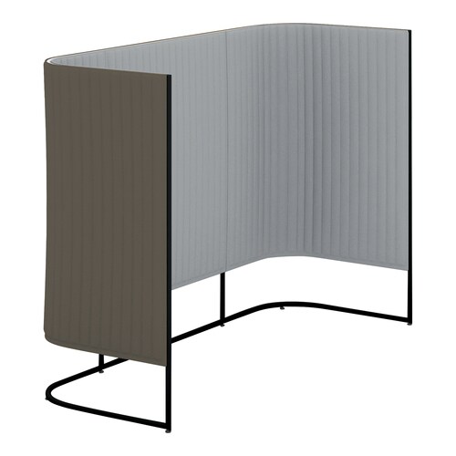 インフレームチェアハーフ片側2人用高さ135黒B5