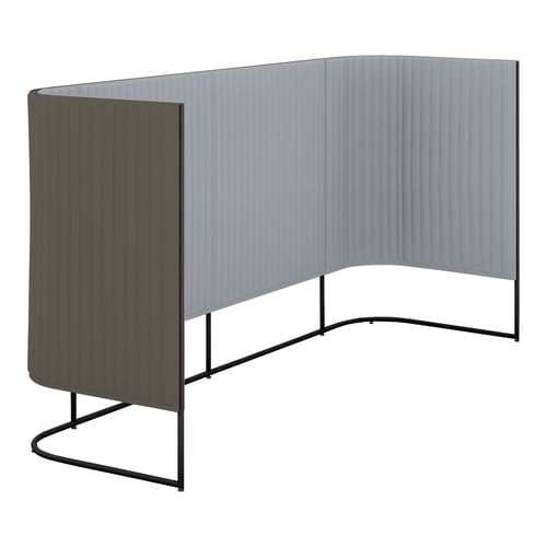 インフレームチェアハーフ片側3人用高さ135黒B5