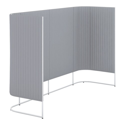 インフレームチェアハーフ片側3人用高さ165白ED