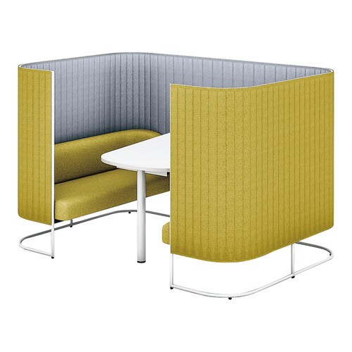 インフレームソファ4人用W高さ135白1S