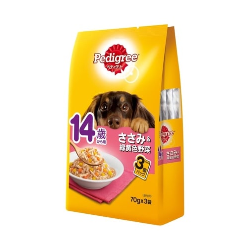 ペディグリーパウチ14歳からささみ野菜70g×3P