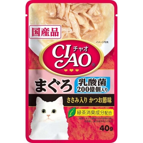 チャオパウチ乳酸菌入まぐろささみ40g×16