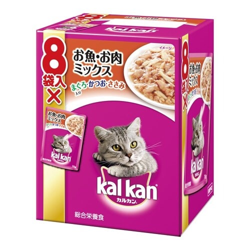 カルカンパウチ魚肉ミックスささみ70g×8