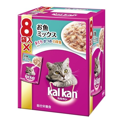 カルカンパウチお魚ミックス白身魚70g×8