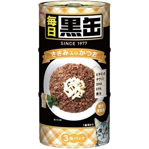毎日黒缶3Pささみ160g×3