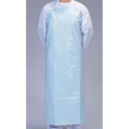 デリカウレタン胸付前掛 サックス M