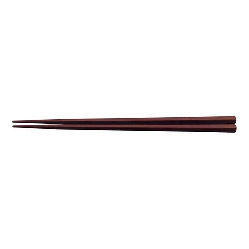 PBT筋目五角箸(10膳入) エンジ 22.5cm